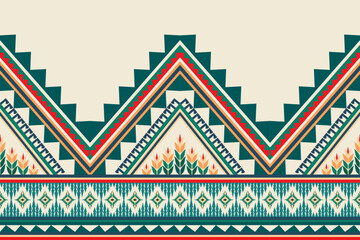 Abstract ethnic Aztec art. Geometric seamless pattern in tribal. Border decoration. Design for background, wallpaper, vector illustration, fabric, clothing, carpet, textile, batik, embroidery.