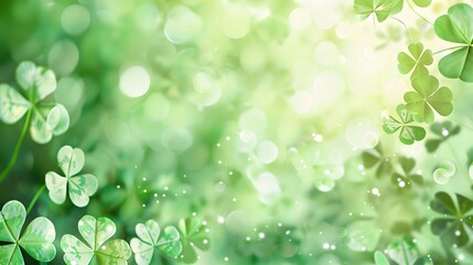 Fototapeta premium clover with bokeh background