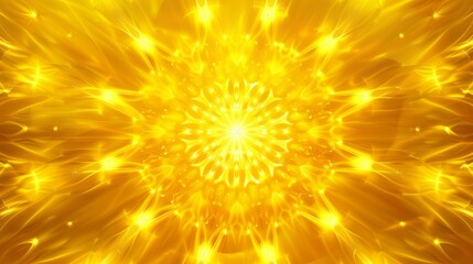 金色の光の幾何学模様のデジタルアート
