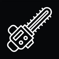 Line Art Chainsaw Icon