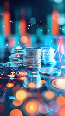 Virtual retirement planning, holographic savings projection, modern finance technology, secure future