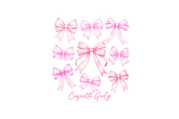 Coquette girly, Vintage Coquette Sublimation T shirt design