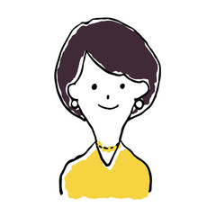 会社員 素敵なSさん(35) ニコニコ カラー手描き