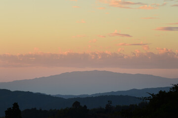 Obraz premium Beautiful landscape with mountains view, Thailand 