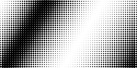 Dot grid pattern vector illustration. Simple black white point background with small and large polka dots. Abstract futuristic dotted mesh with gradient effect. Geometric minimal digital design © Mariquita vector