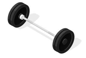 barbell for bodybuilding vector illustration
