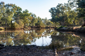 Warrego River in outback Australia
