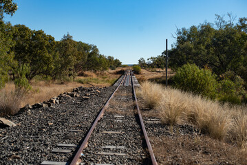 Fototapeta premium railway track through the Australian outback
