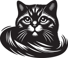 cat vector style illustration 2024