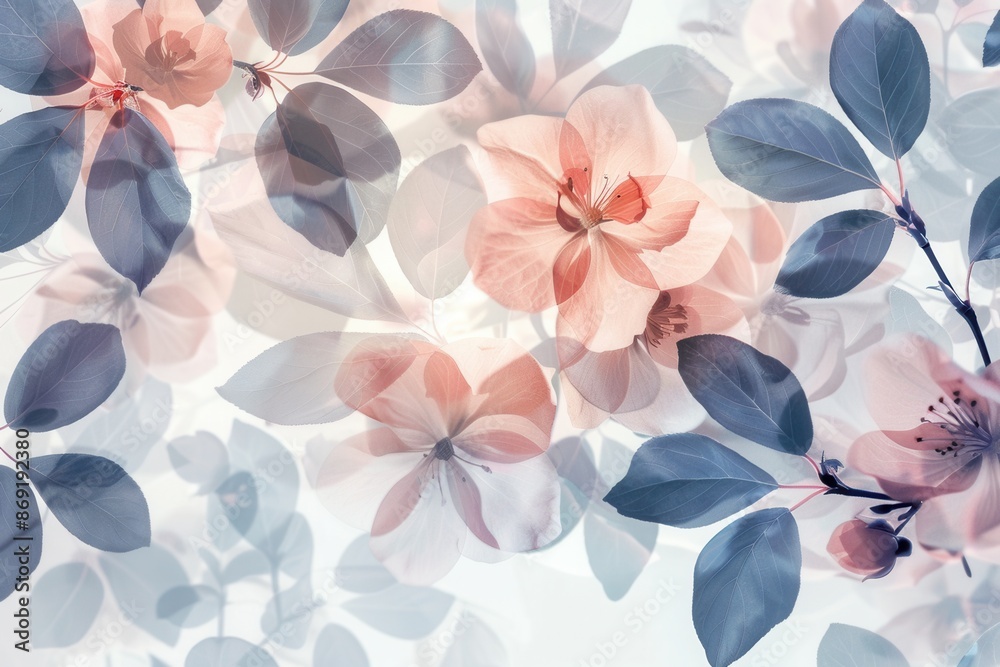 Aufkleber a clean and contemporary image of a minimalist geometric floral pattern, perfect for modern design a