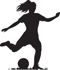Soccer Player Silhouette: Vector Art Design for Sports