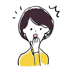 会社員 素敵なSさん(35) ビックリ カラー 手描き