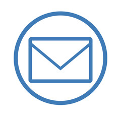 Envelope Outline Icon in Circle