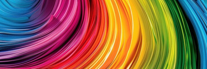 Naklejka premium Swirling abstract colors creating a vibrant rainbow.