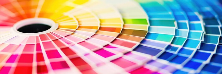 Obraz premium Diverse Color Swatches Arranged In A Circular Pattern