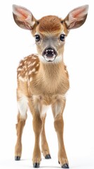 Fototapeta premium A sika deer on a white background