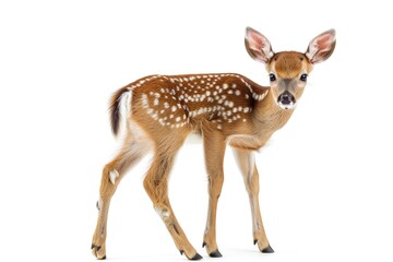 Fototapeta premium A sika deer on a white background