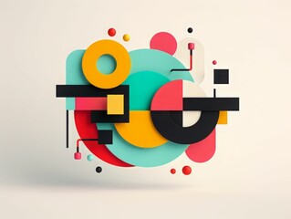 Obraz premium Abstract Colorful Geometric Shapes.