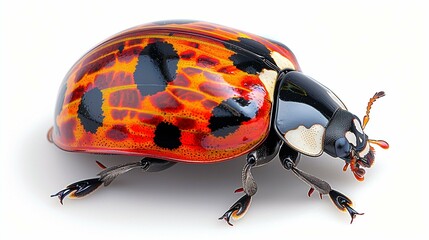 ladybird on a white background