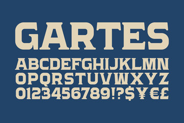Classic Serif Typeface All Caps Uppercase Gartes Holisfonts