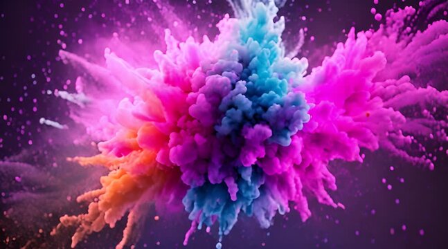 abstract colored powder