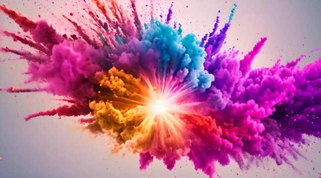 abstract colored powders