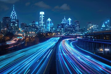 Fototapeta premium Urban roads, vehicle trajectories