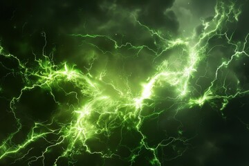 Fototapeta premium A vibrant green lightning background for your digital projects