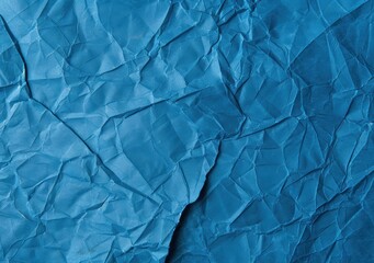 Obraz premium crumpled blue paper texture