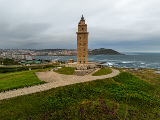 Faro y Torre de Hercules en Coruña Galicia