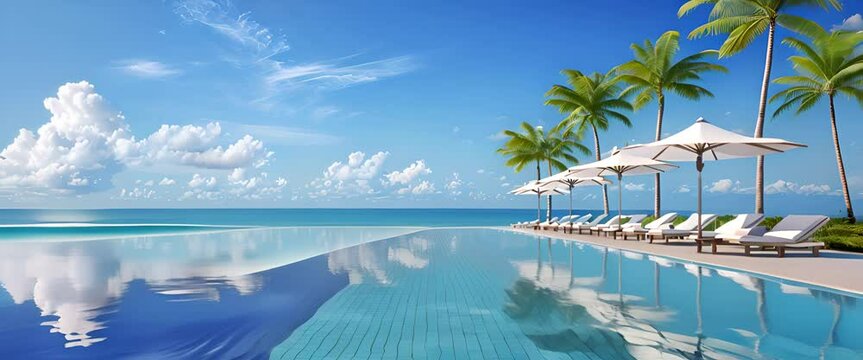 tropical island with palm trees