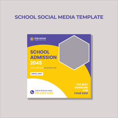 school social media post template