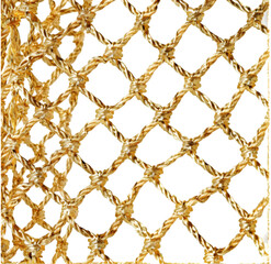 Gold Net, Isolated on Transparent background. 
