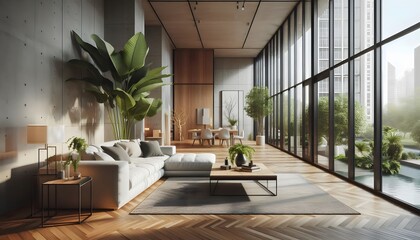 Fototapeta premium living room with a view