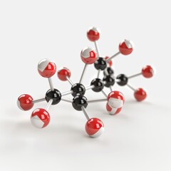 Obraz premium Different atoms arranged in a chemical structure, 3D molecules, atomic structures