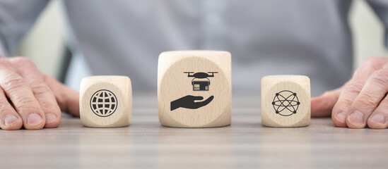 Concept of drone delivery