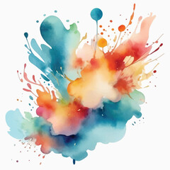 Abstract watercolor splatter design
