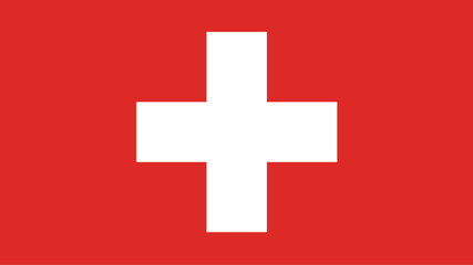 Fototapeta premium Official vector flag of Switzerland. Illustration eps10.
