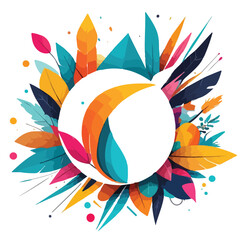 Modern colorful floral background