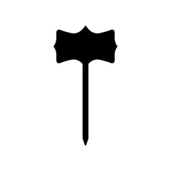 Garden marker icon vector. Nameplate illustration sign. Boarder symbol. Frame logo.