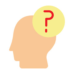 Thinking Vector Flat Icon Design