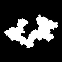 Zagreb county map, subdivisions of Croatia. Vector illustration.