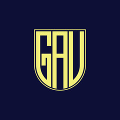 gau letter logo design