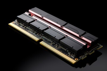 Computer RAM isolated on white background.