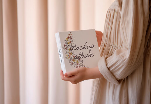 Mockup Album Communion Children Photographer AI Generated