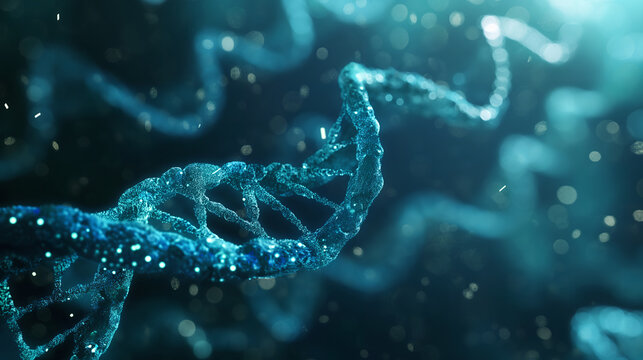 DNA helix on dark background