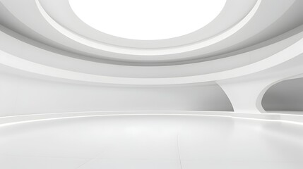 Obraz premium Serene and Geometric Abstract Modern Architecture Interior Backdrop