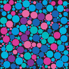 seamless pattern with random colorful circles