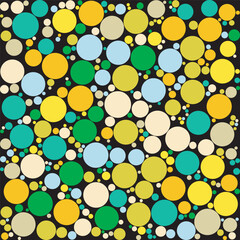 seamless pattern with random colorful circles