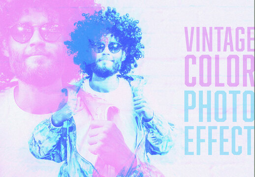 Vintage Color Reflection Photo Effect